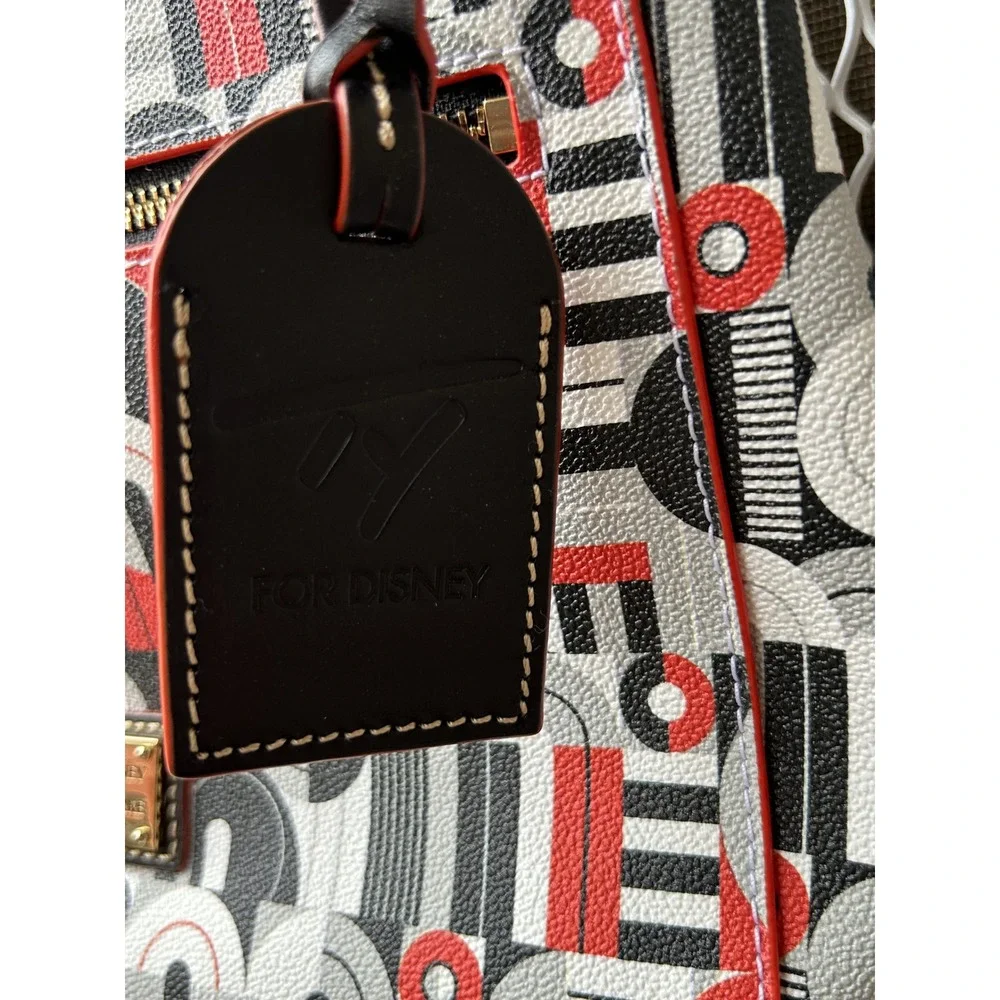Dooney & Bourke Disney Mickey Mouse Pop Art Geometric Tote Bag Black Red White